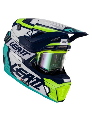 Casco con Gafas Leatt Moto 7.5 Azul