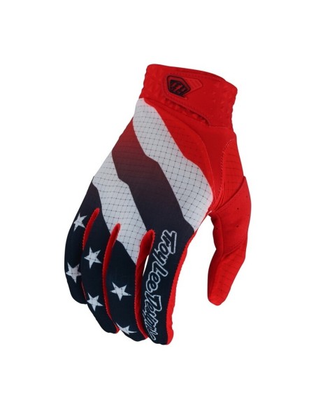 Guantes Troy Lee Designs Air Stripes & Stars Rojo