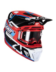 Casco con Gafas Leatt Moto 8.5 V24 Rojo