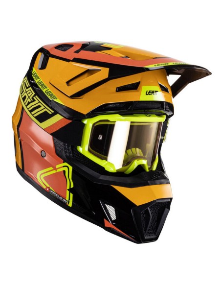 Casco con Gafas Leatt Moto 7.5 V24 Amarillo