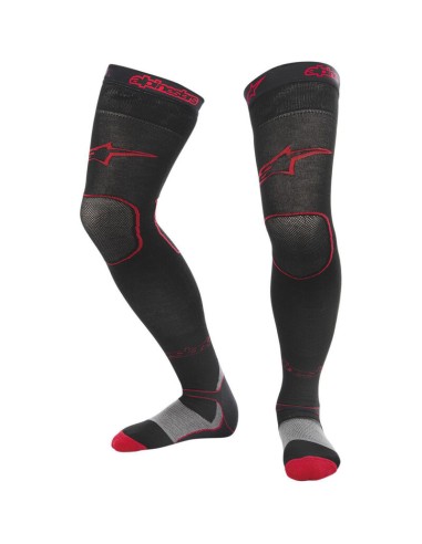 Medias Altas Alpinestars Negro/Rojo Negro/Rojo