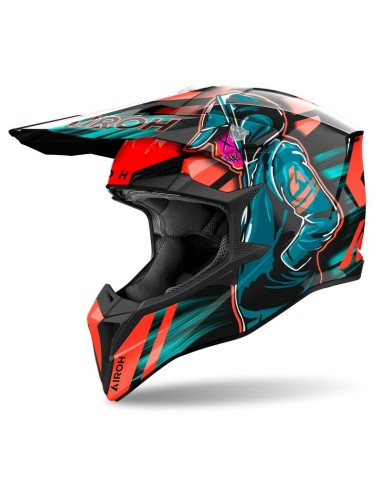 Casco Airoh Wraap Cyber Gloss Naranja