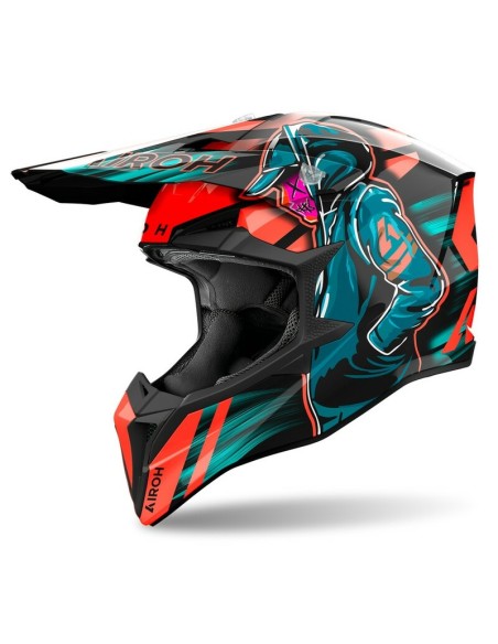 Casco Airoh Wraap Cyber Gloss Naranja