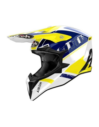 Casco Airoh Wraap Feel Amarillo/Azul