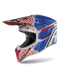 Casco Airoh Wraap Idol Rojo/Azul