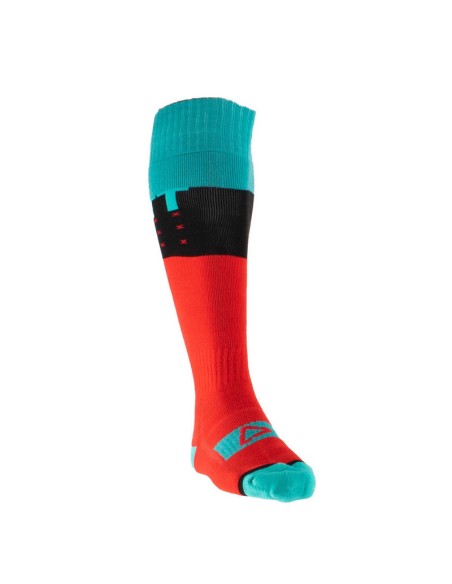 Calcetines Largos Leatt Moto Fuel Turquesa/Naranja