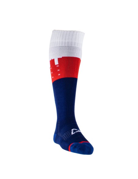 Calcetines Largos Leatt Moto Royal Azul/Blanco/Rojo