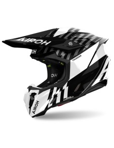 Casco Airoh Twist 3 Thunder Gloss Negro/Blanco