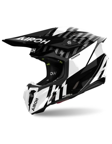 Casco Airoh Twist 3 Thunder Gloss Negro/Blanco