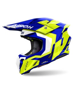 Casco Airoh Twist 3 Dizzy Gloss Azul/Amarillo
