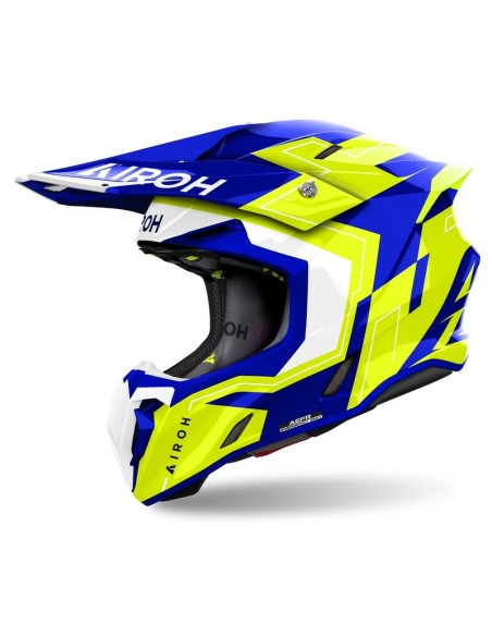 Casco Airoh Twist 3 Dizzy Gloss Azul/Amarillo