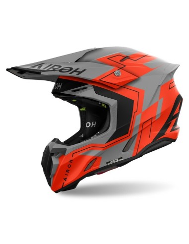 Casco Airoh Twist 3 Dizzy Matt Naranja Fluor