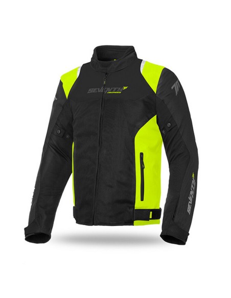 Chaqueta Verano Seventy Degrees SD-JR48 Negro/Amarillo Fluo