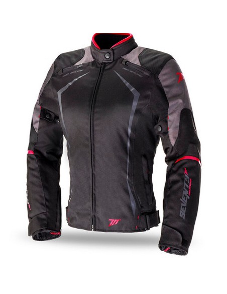 Chaqueta Invierno Mujer Seventy Degrees SD-JR49 Negro/Rojo