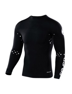 Jersey Compresivo Seven Zero Staple Laser Cut Negro