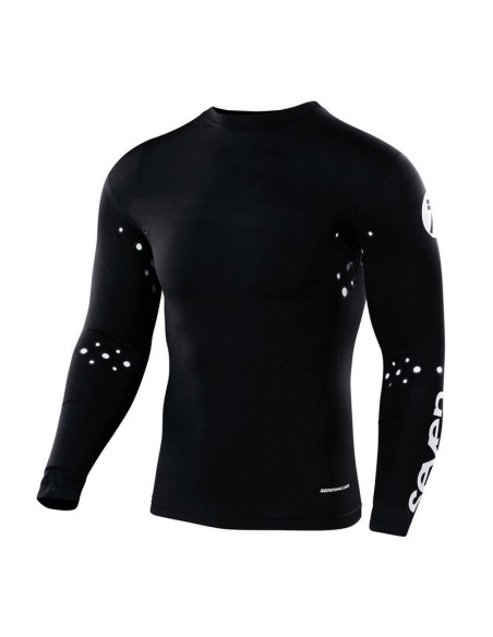 Jersey Compresivo Seven Zero Staple Laser Cut Negro