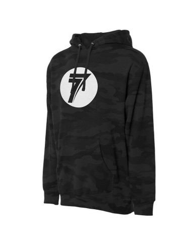 Sudadera con Capucha Seven Dot Camuflaje Negro