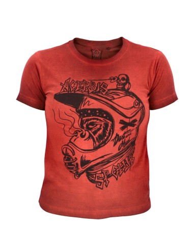 Camiseta Infantil Acerbis SP Club Monkey Rojo