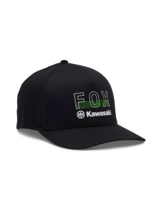 Gorra Fox x Kawasaki Flexfit Negro
