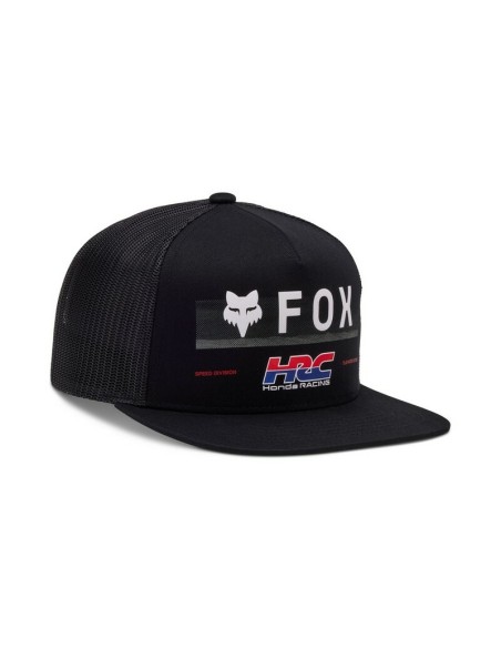 Gorra Fox x Honda Snapback Negro