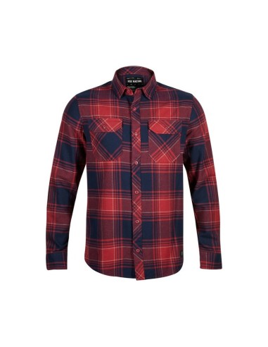 Camisa Fox Traildust Azul Marino/Rojo