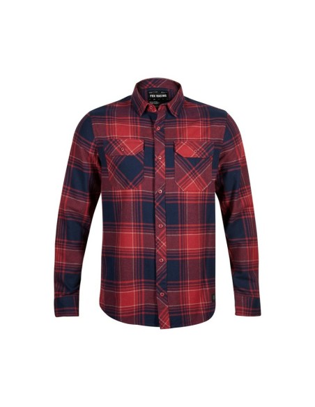 Camisa Fox Traildust Azul Marino/Rojo