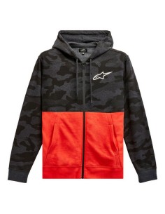 Sudadera con Capucha Alpinestars Camo Block Camuflaje/Rojo