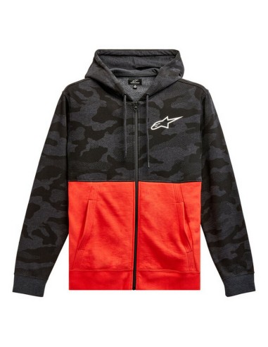 Sudadera con Capucha Alpinestars Camo Block Camuflaje/Rojo