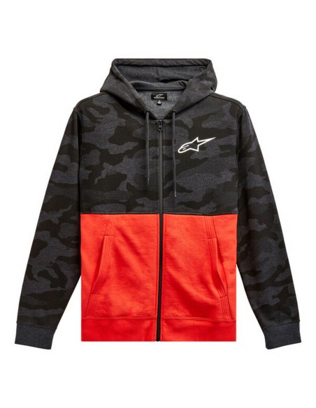 Sudadera con Capucha Alpinestars Camo Block Camuflaje/Rojo