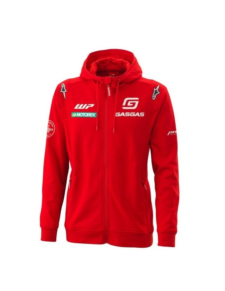 Sudadera con Capucha y Cremallera Gas Gas Team Rojo