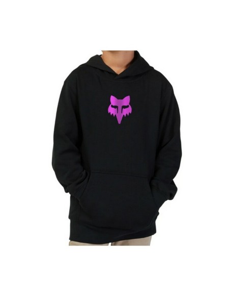 Sudadera Infantil con Capucha Fox Legacy Negro/Rosa