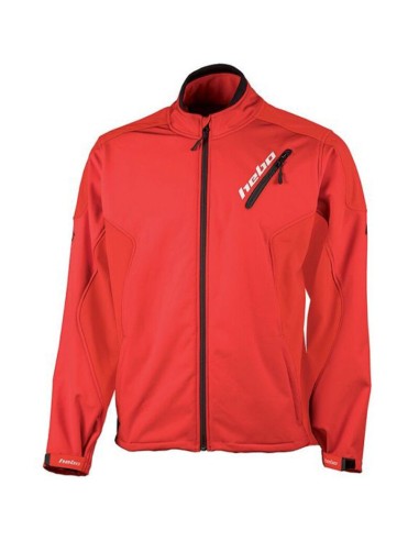 Cortavientos Soft Shell Hebo Baggy Negro Rojo