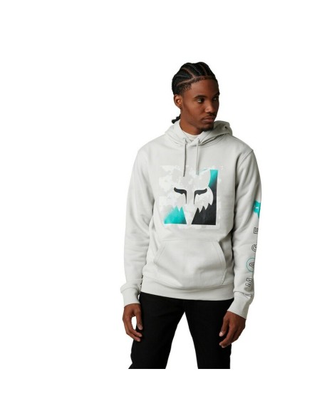 Sudadera con Capucha Fox Detonate Gris Claro