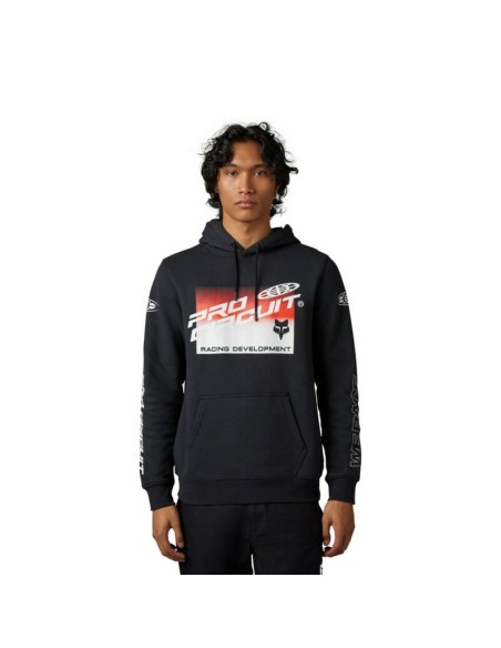 Sudadera con Capucha Fox Foyl Pro Circuit Negro