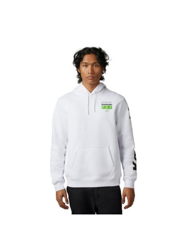 Sudadera con Capucha Fox X Kawasaki Blanco