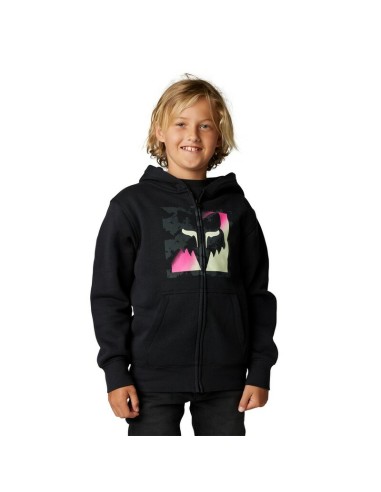 Sudadera Infantil con Capucha y Cremallera Fox Detonate Negro