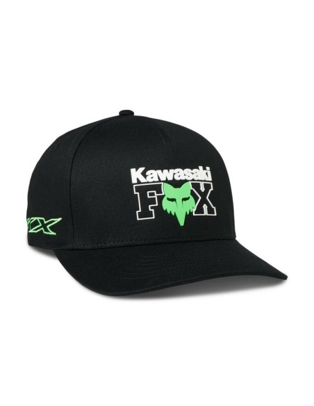 Gorra Fox X Kawasaki Flexfit Negro