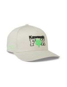 Gorra Fox X Kawasaki Flexfit Gris