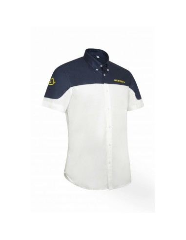 Camisa Manga Corta Acerbis Team Blanco/Azul