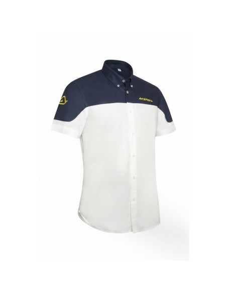 Camisa Manga Corta Acerbis Team Blanco/Azul