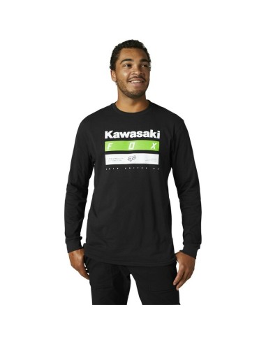Camiseta Manga Larga Fox Kawasaki Stripes Premium