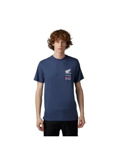 Camiseta Fox X Honda Azul Oscuro