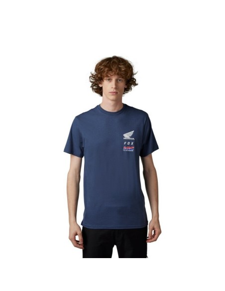 Camiseta Fox X Honda Azul Oscuro