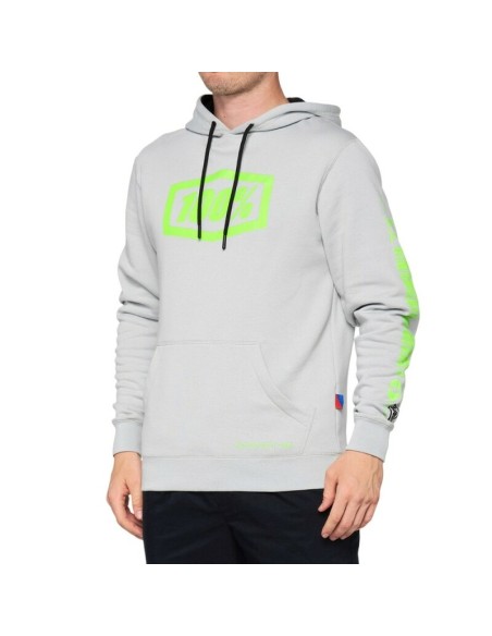 Sudadera con Capucha 100% Burst Gris