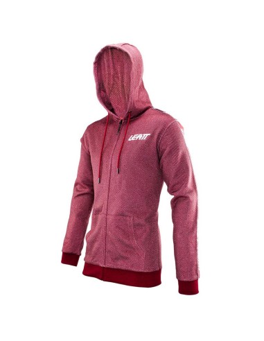 Sudadera con Capucha Leatt ZIP Premium Ruby