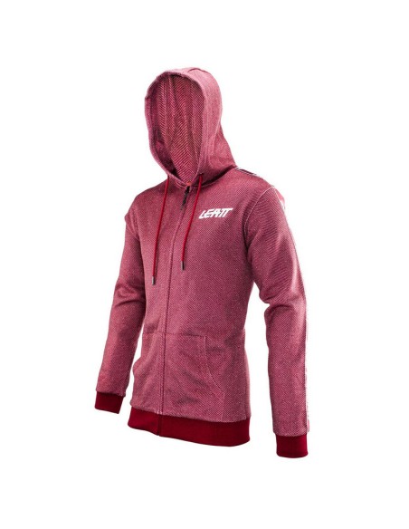 Sudadera con Capucha Leatt ZIP Premium Ruby