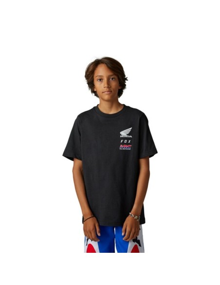 Camiseta Infantil Fox X Honda Negro