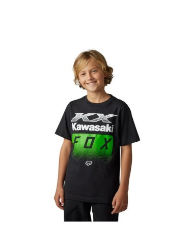 Camiseta Infantil Fox X Kawasaki Negro