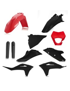 Full Kit Plásticos Acerbis Gas Gas EC 250/300 21-23 EC 250/350 F 21-23 Rojo/Negro