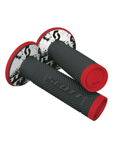 Puños Scott SX II + Donuts Rojo Fluo/Negro